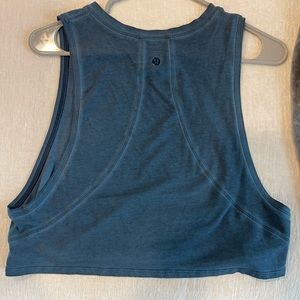 Blue Lululemon crop muscle tank size 4 or 6